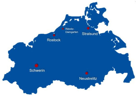 Standorte der MIV GmbH in Mecklenburg-Vorpommern